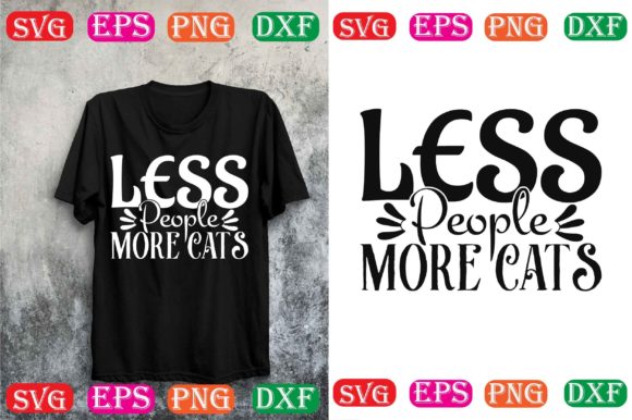 Dog SVG Design: Less People More Cats