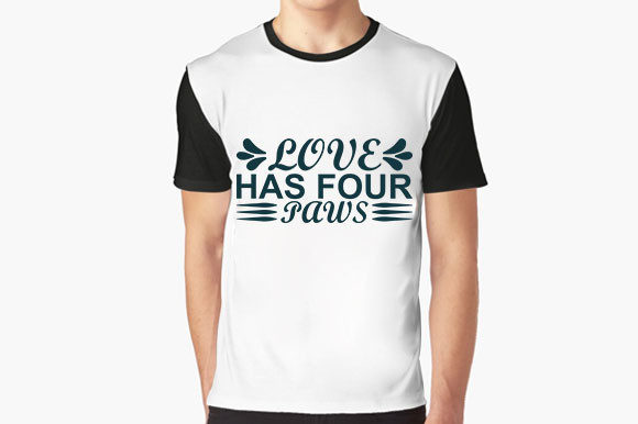 Dog SVG Design: LOVE HAS FOUR PAWS