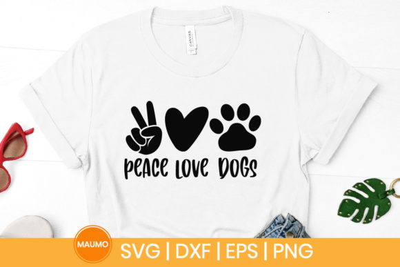 Dog SVG Quote: Peace Love Dogs
